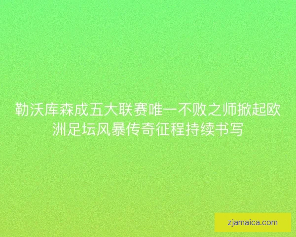 勒沃库森成五大联赛唯一不败之师掀起欧洲足坛风暴传奇征程持续书写